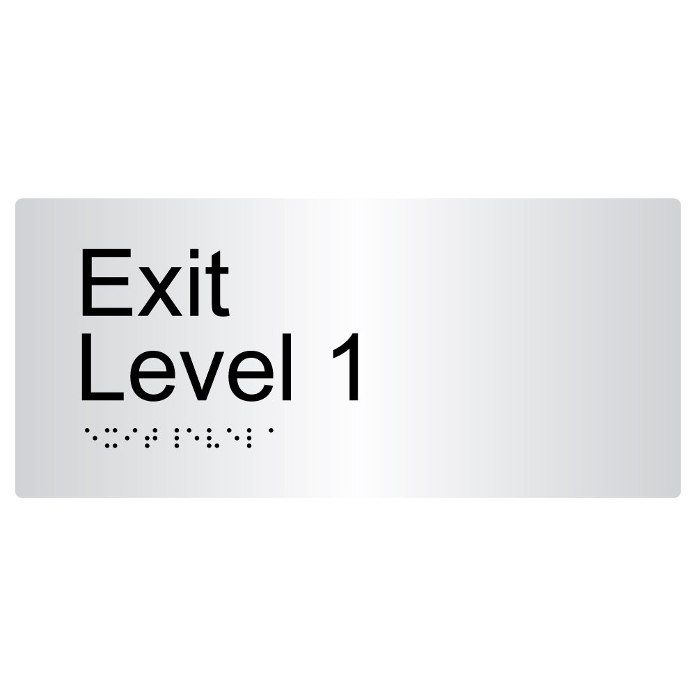 Exit Level 1 Braille Sign