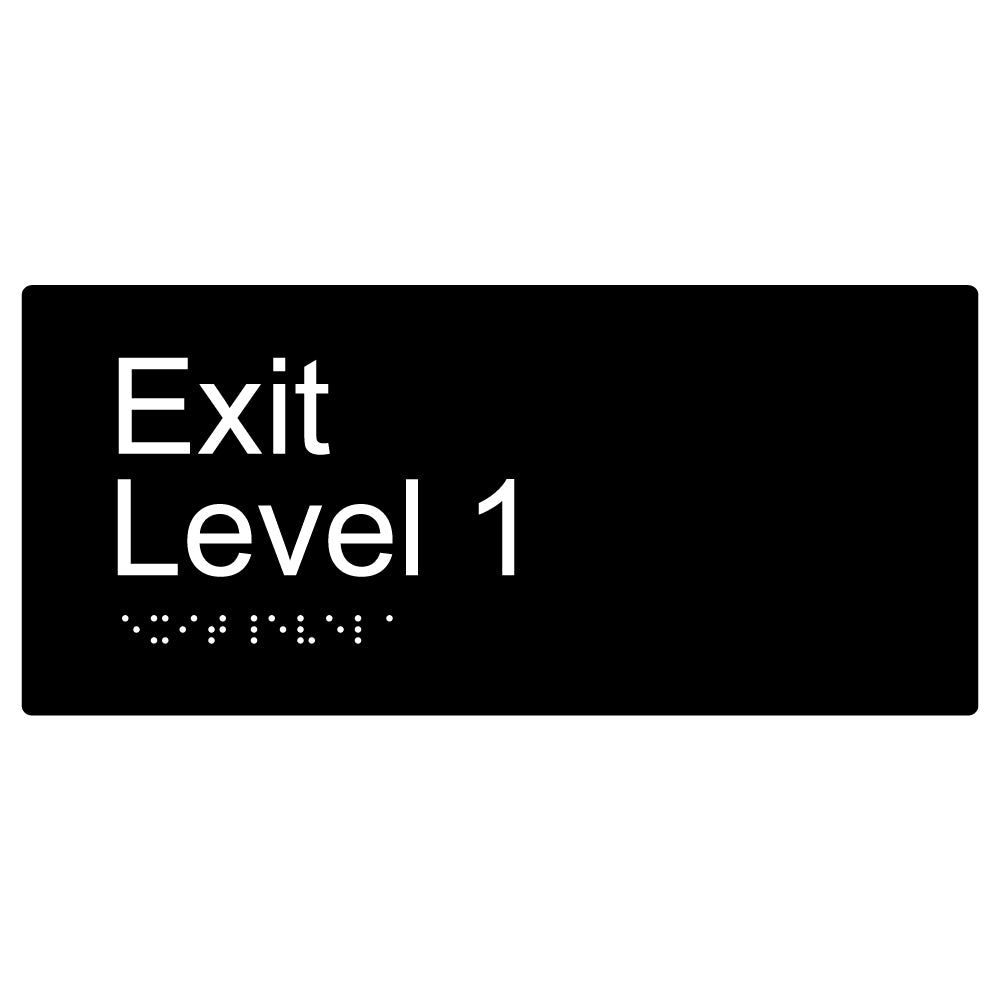 Exit Level 1 Braille Sign