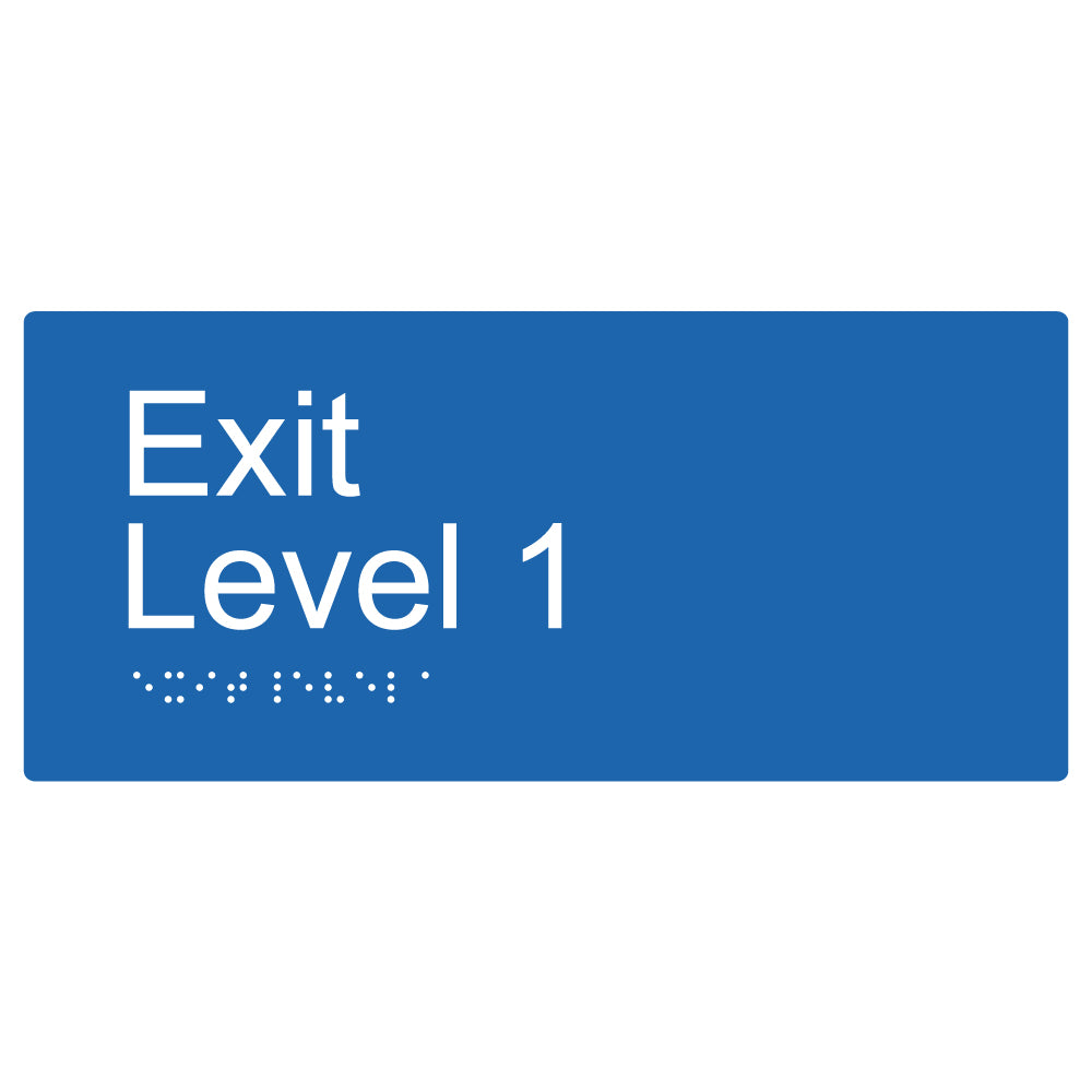 Exit Level 1 Braille Sign