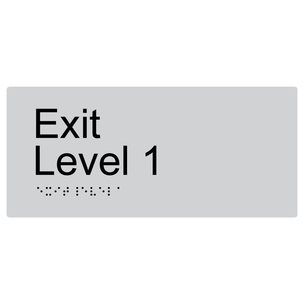 Exit Level 1 Braille Sign