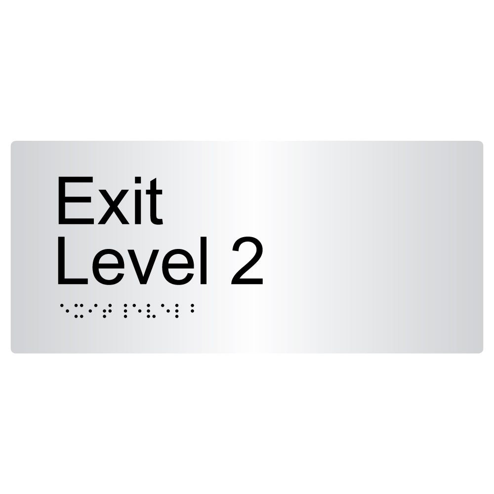 Exit Level 2 Braille Sign