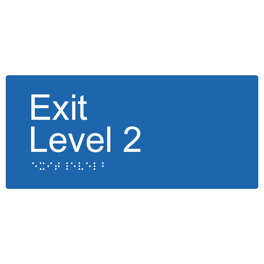 Exit Level 2 Braille Sign