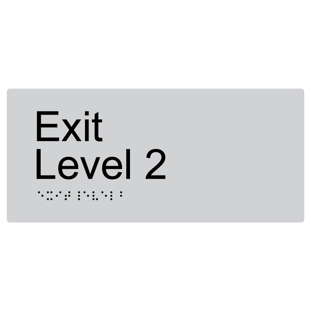 Exit Level 2 Braille Sign