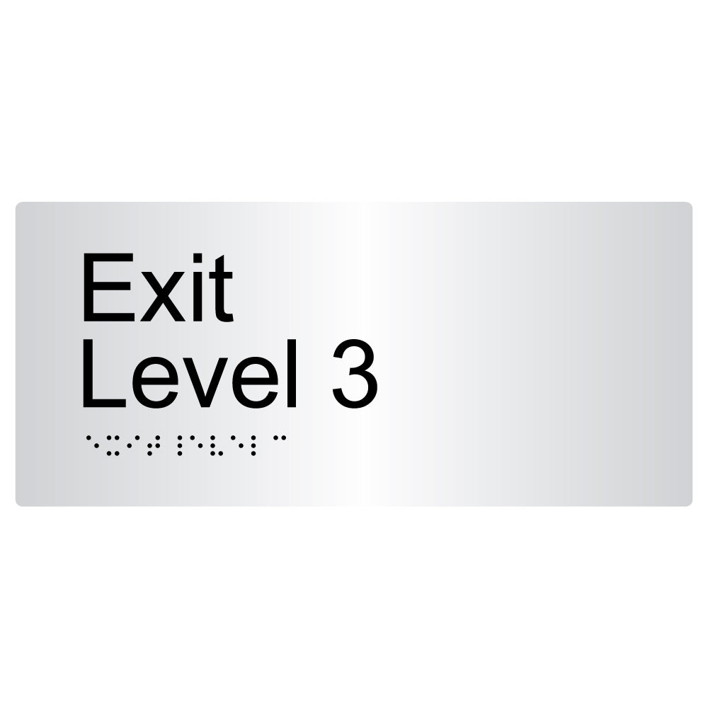 Exit Level 3 Braille Sign