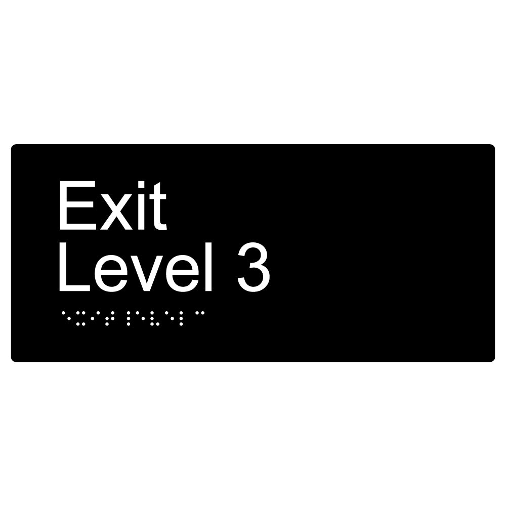 Exit Level 3 Braille Sign