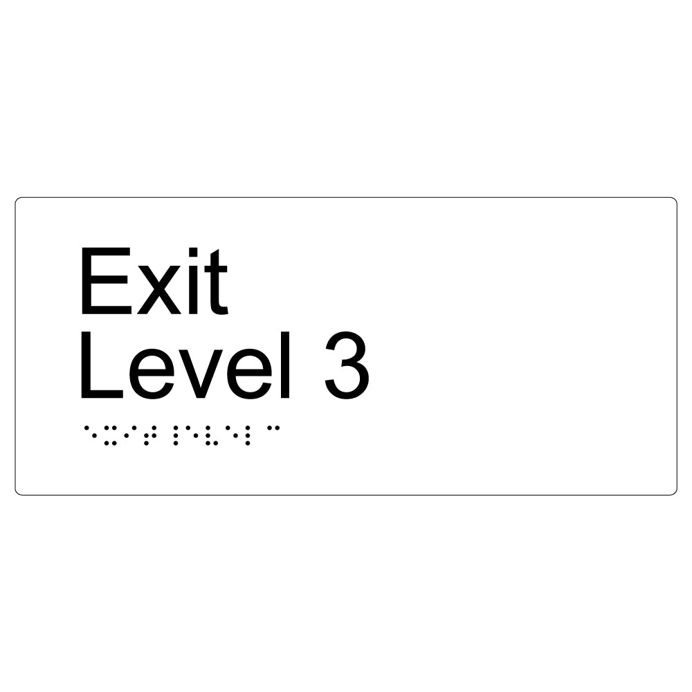 Exit Level 3 Braille Sign