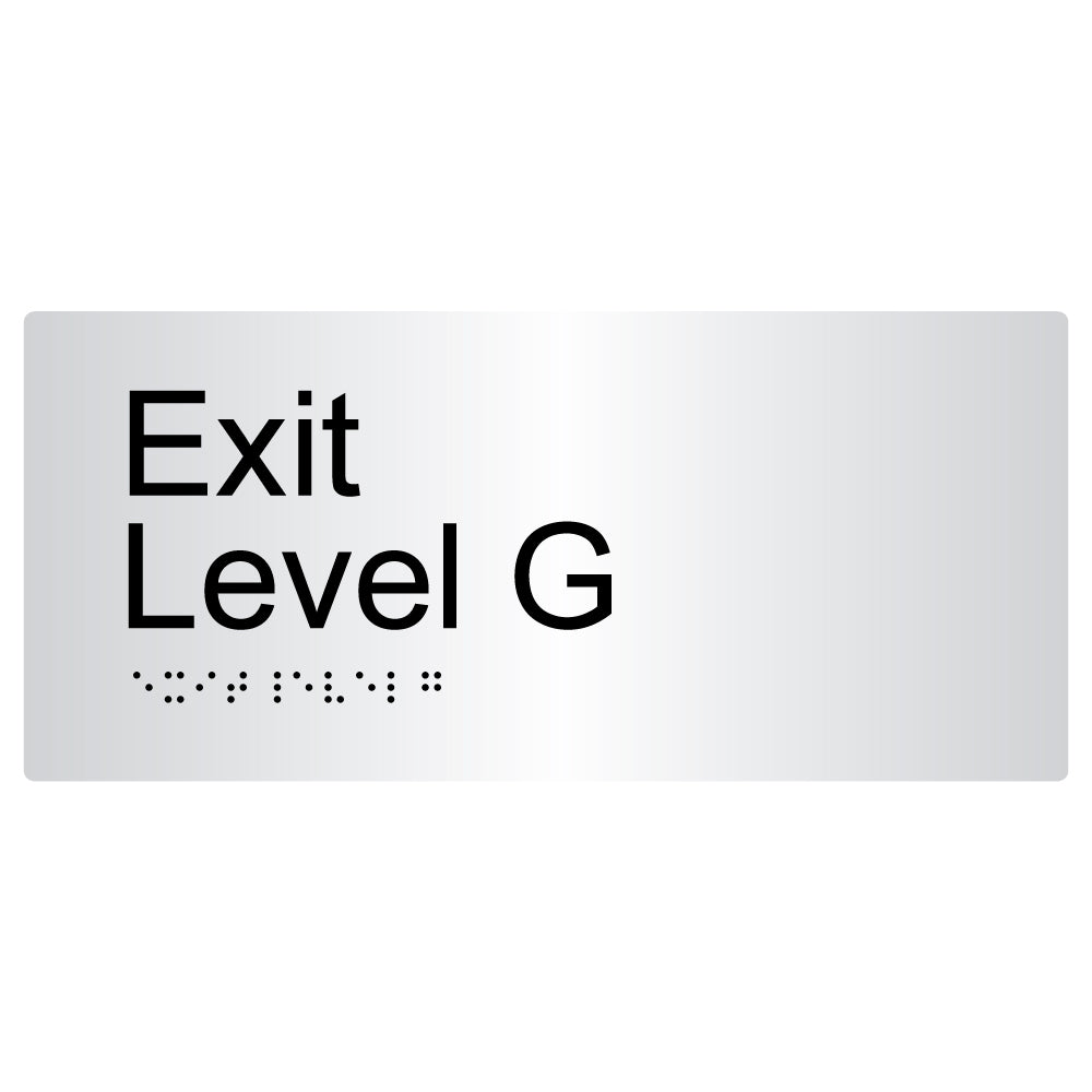 Exit Level G Braille Sign