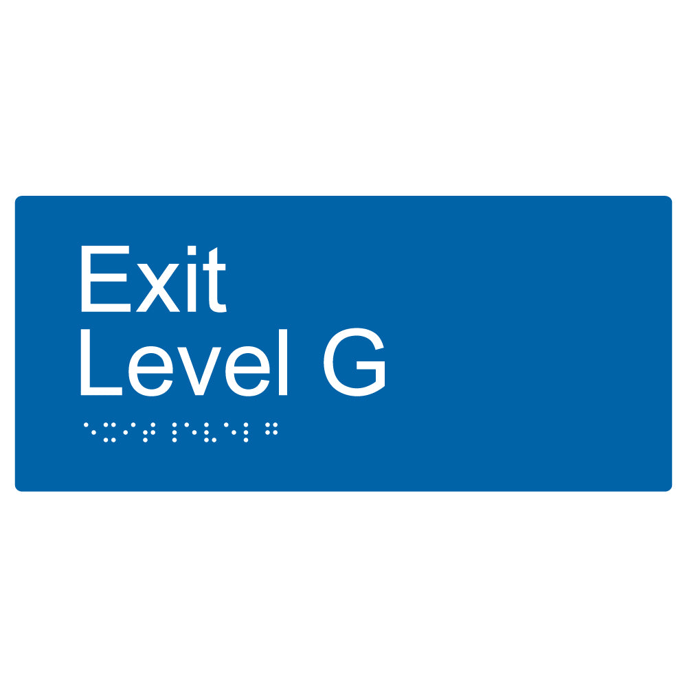 High quality Braille exit sign, fully DDA & BCA compliant, made in Australia