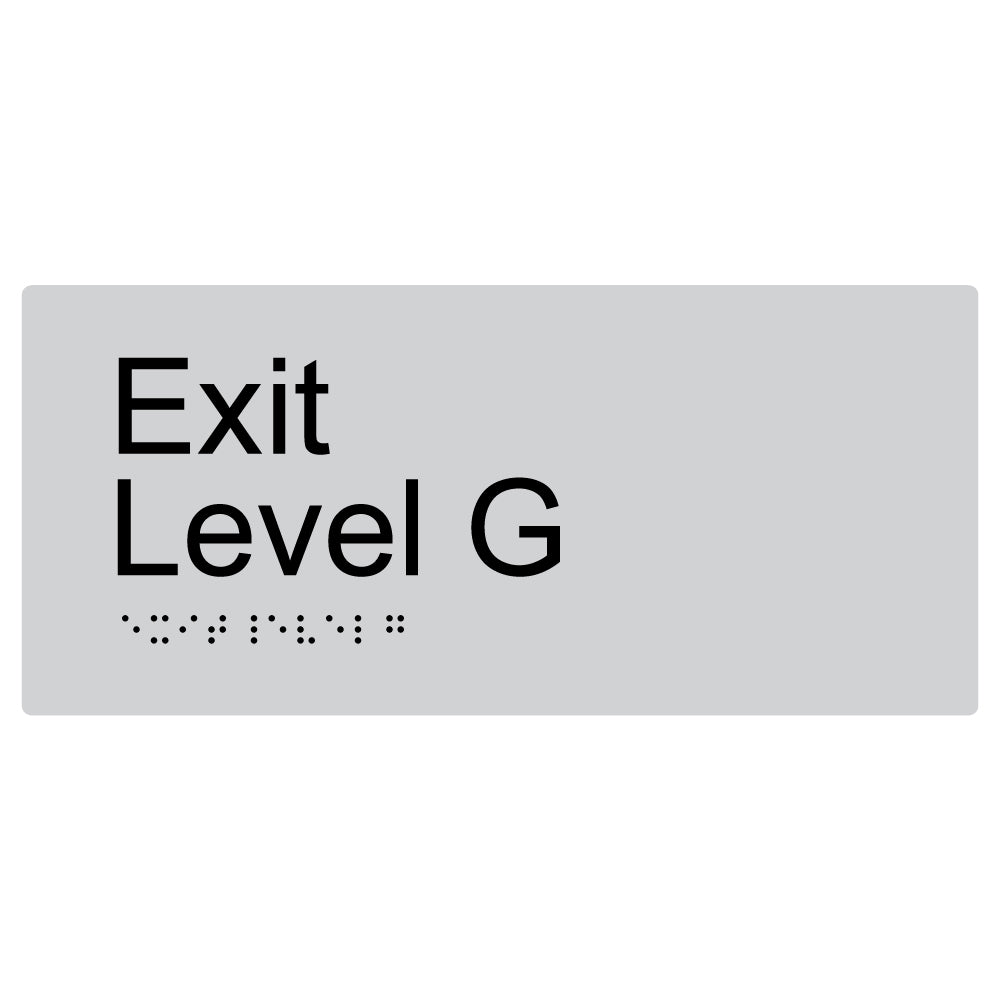 Exit Level G Braille Sign
