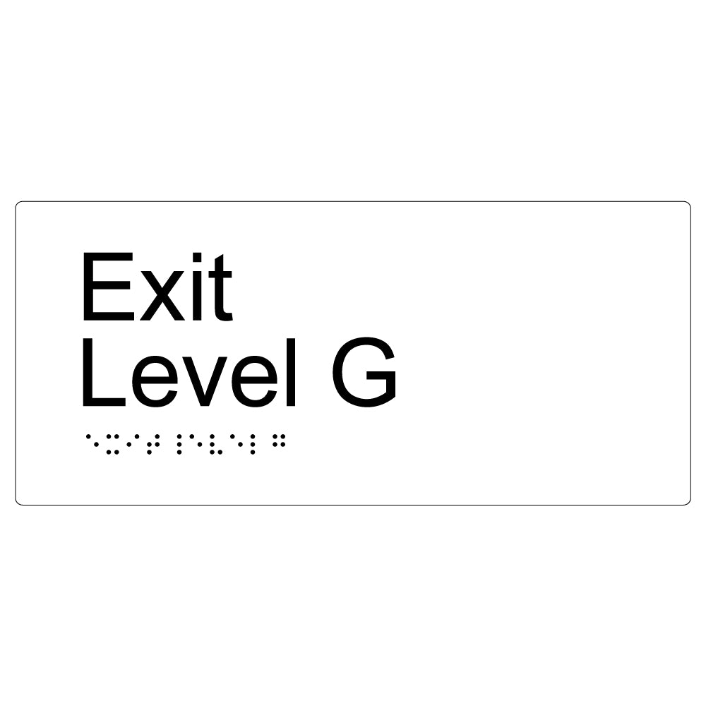 High quality Braille exit sign, fully DDA & BCA compliant, made in Australia