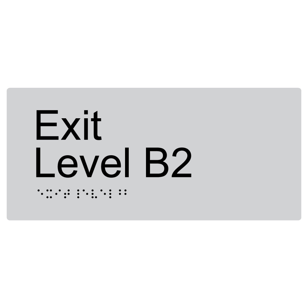 Exit Level B2 Braille Sign