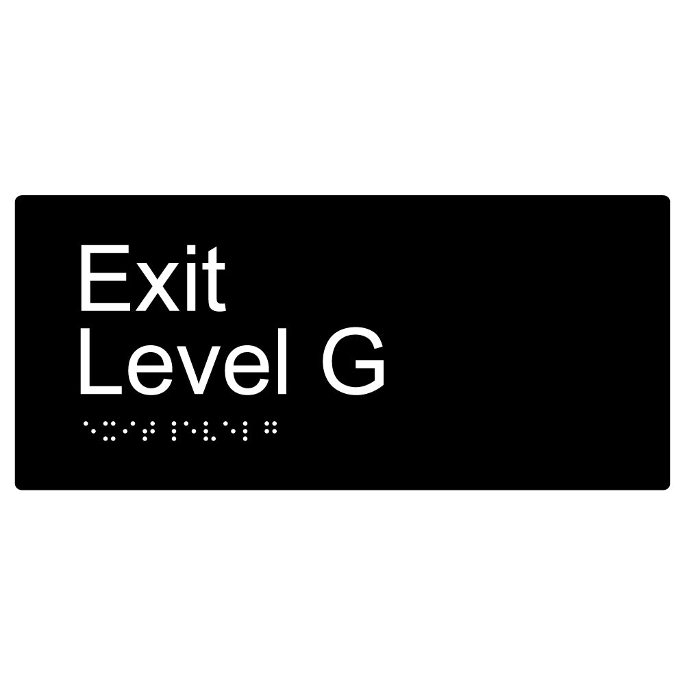 Exit Level G Braille and Tactile Sign | Australian made – Prosign Braille