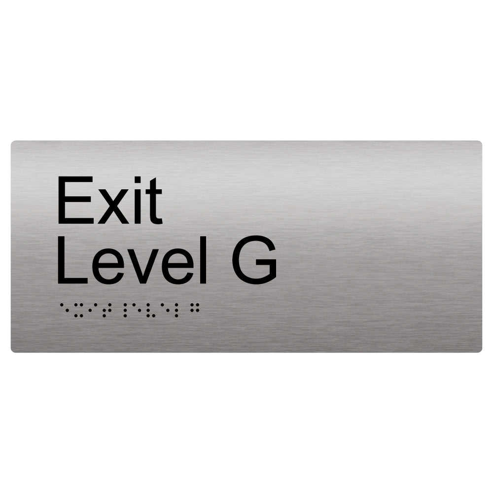 Level G Sign Exit Level G Braille and Tactile Sign | Australian made – Prosign Braille