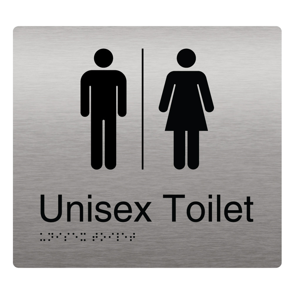 Unisex Toilet Braille and Tactile Sign | Australian made – Prosign Braille